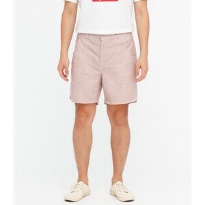 Uniqlo Men's Corduroy Utility Shorts 3XL Dusty Pink Elastic Waist Workwear Casua